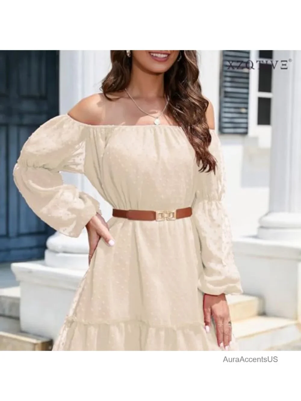 2 Pack Women's Skinny Stretchy Cinch Belt with Retro Gold Buckle